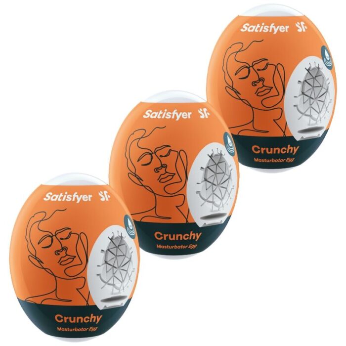 SATISFYER - 3 HUEVOS MASTURBADORES CRUNCHY - CandyHot - Foto 1