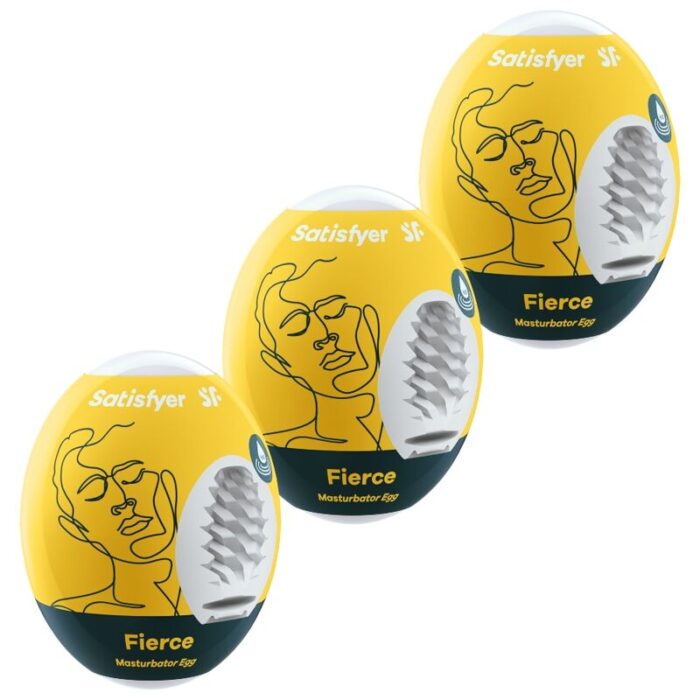 SATISFYER - 3 HUEVOS MASTURBADORES FIERCE - CandyHot - Foto 1