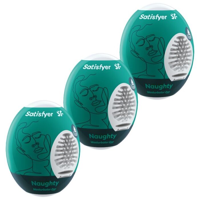 SATISFYER - 3 HUEVOS MASTURBADORES NAUGHTY - CandyHot - Foto 1