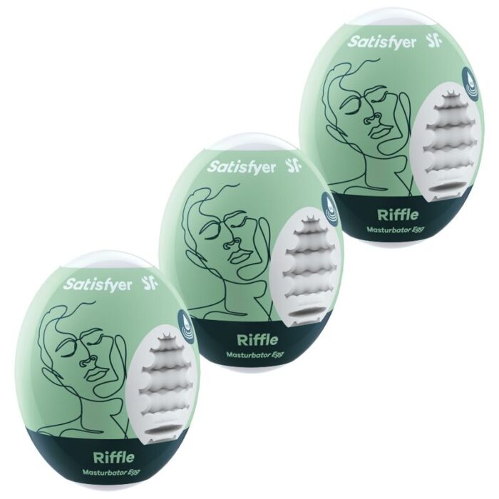 SATISFYER - 3 HUEVOS MASTURBADORES RIFFLE - CandyHot - Foto 1