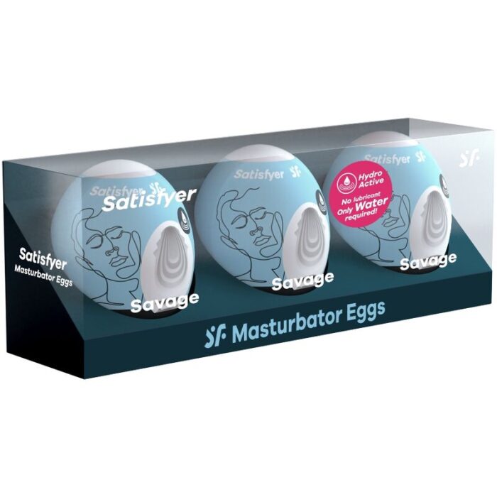 SATISFYER - 3 HUEVOS MASTURBADORES SAVAGE - CandyHot - Foto 2