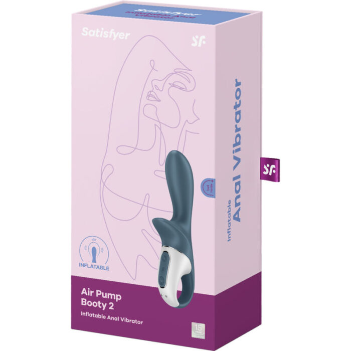 SATISFYER - AIR PUMP BOOTY 2 GRIS OSCURO - CandyHot - Foto 6
