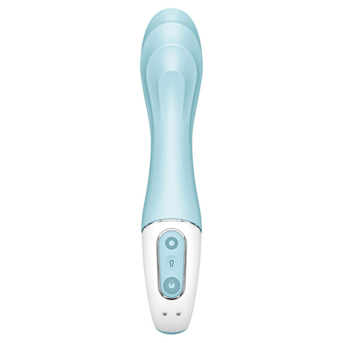 SATISFYER - AIR PUMP VIBRATOR 5+ VIBRADOR PUNTO G INFLABLE APP AZUL - CandyHot - Foto 3
