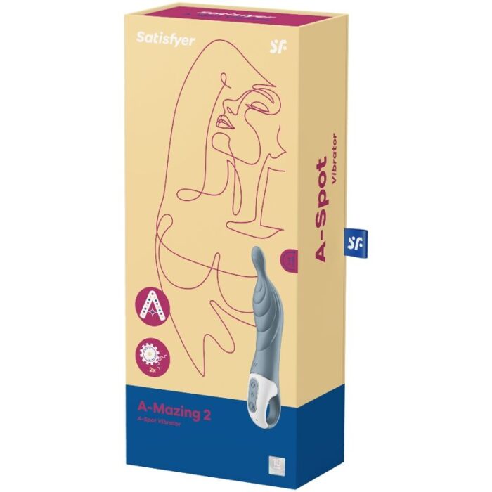 SATISFYER - AMAZING 2 VIBRADOR PUNTO A GRIS - CandyHot - Foto 3