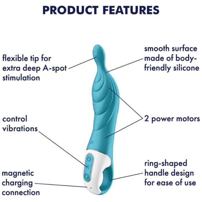 SATISFYER - AMAZING 2 VIBRADOR PUNTO A TURQUESA - CandyHot - Foto 4