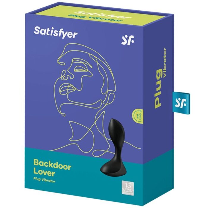 SATISFYER - BACKDOOR LOVER PLUG ANAL VIBRADOR NEGRO - CandyHot - Foto 4