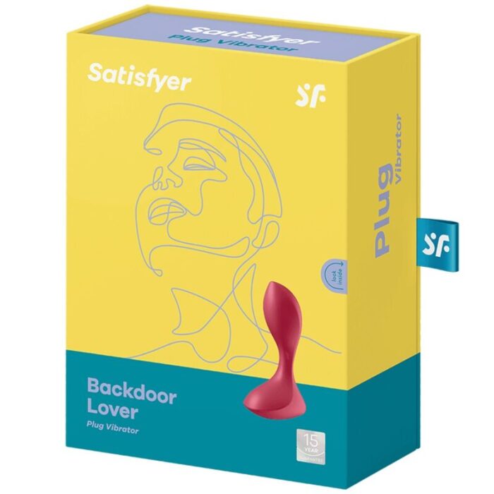 SATISFYER - BACKDOOR LOVER PLUG ANAL VIBRADOR ROJO - CandyHot - Foto 4