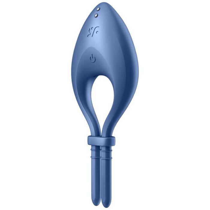 SATISFYER - BULLSEYE ANILLO VIBRADOR APP AZUL - CandyHot - Foto 1