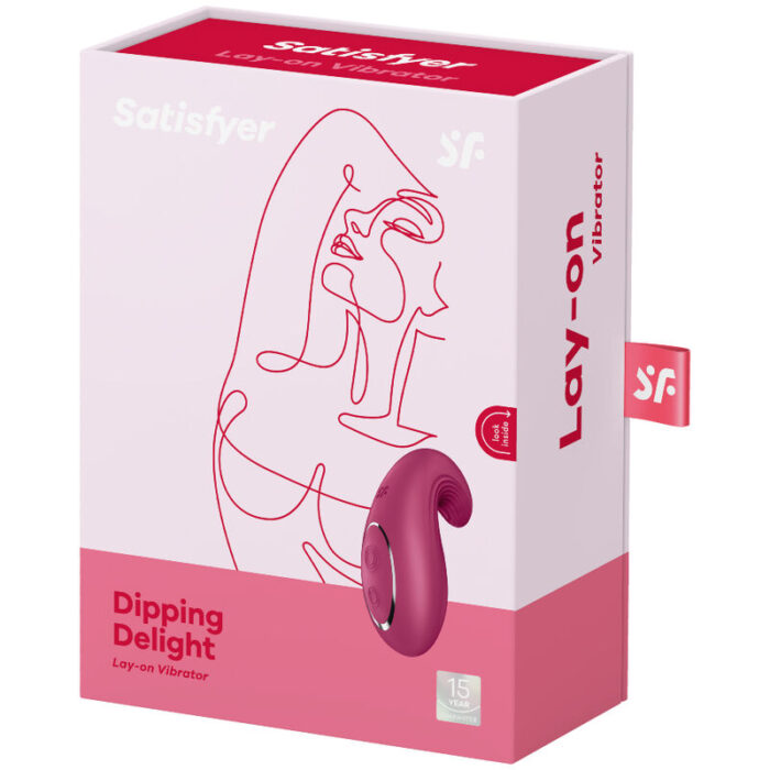 SATISFYER - DIPPING DELIGHT VIBRADOR LAY-ON ROJO - CandyHot - Foto 4