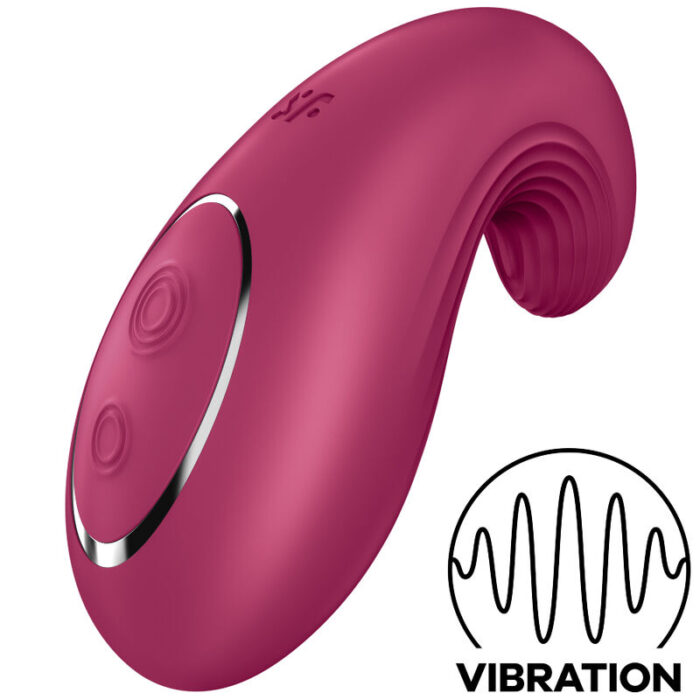SATISFYER - DIPPING DELIGHT VIBRADOR LAY-ON ROJO - CandyHot - Foto 1