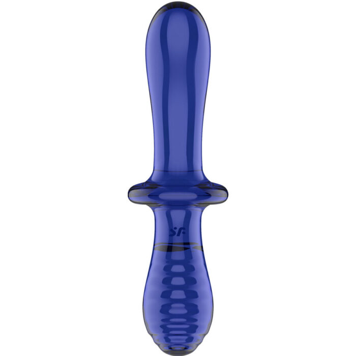 SATISFYER - DOUBLE CRYSTAL DILDO AZUL - CandyHot - Foto 3