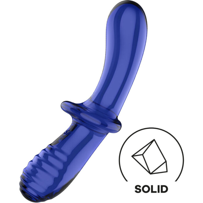 SATISFYER - DOUBLE CRYSTAL DILDO AZUL - CandyHot - Foto 4