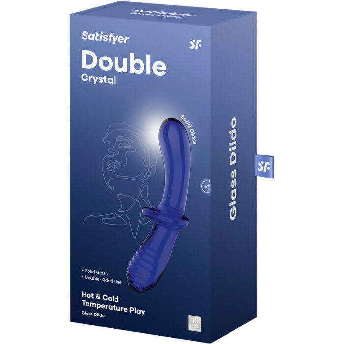 SATISFYER - DOUBLE CRYSTAL DILDO AZUL - CandyHot - Foto 5