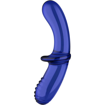 SATISFYER - DOUBLE CRYSTAL DILDO AZUL - CandyHot - Foto 1