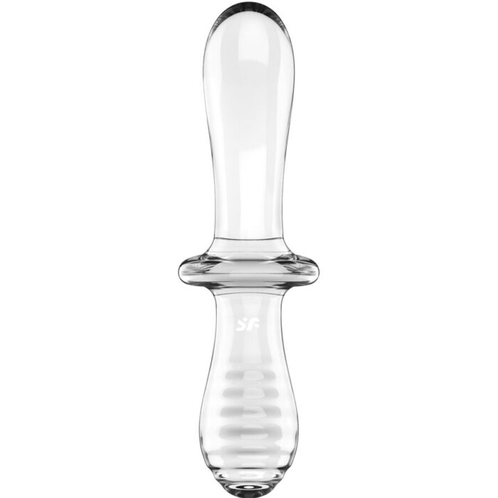 SATISFYER - DOUBLE CRYSTAL DILDO TRANSPARENTE - CandyHot - Foto 3