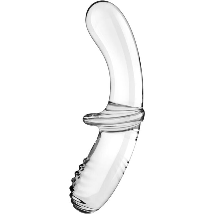 SATISFYER - DOUBLE CRYSTAL DILDO TRANSPARENTE - CandyHot - Foto 1