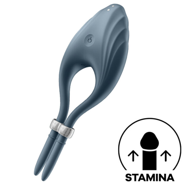 SATISFYER - DUELIST ANILLO VIBRADOR GRIS - CandyHot - Foto 1