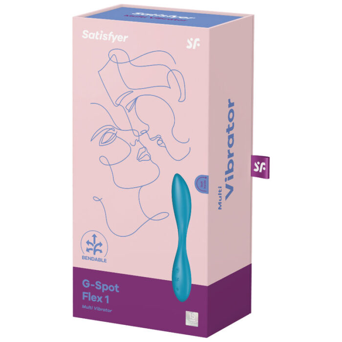 SATISFYER - G-SPOT FLEX 1 MULTI VIBRADOR AZUL - CandyHot - Foto 4