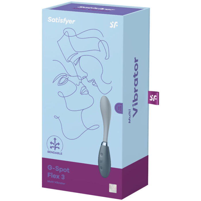 SATISFYER - G-SPOT FLEX 3 MULTI VIBRADOR GRIS - CandyHot - Foto 4