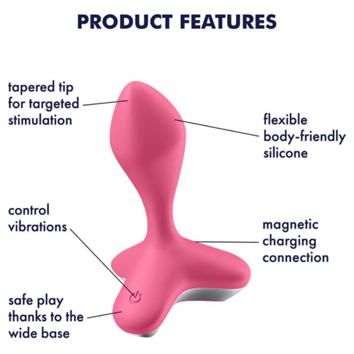 SATISFYER - GAME CHANGER PLUG VIBRADOR ROSA - CandyHot - Foto 4