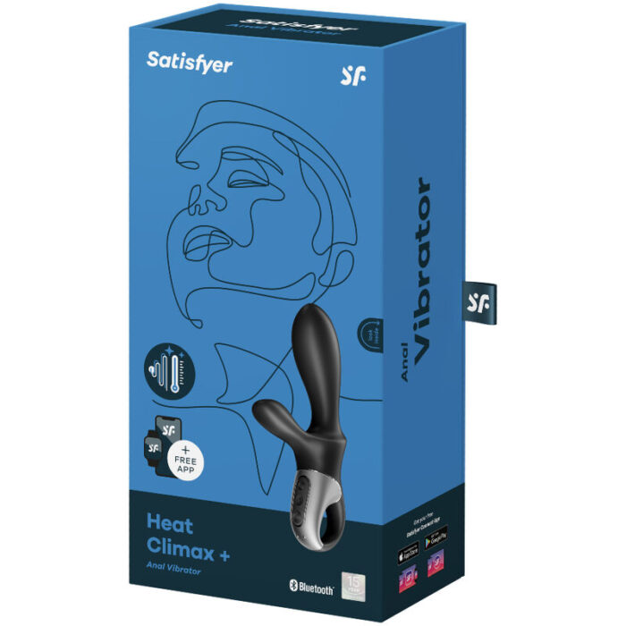 SATISFYER - HEAT CLIMAX+ VIBRADOR ANAL APP NEGRO - CandyHot - Foto 4