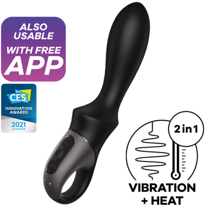 SATISFYER - HEAT CLIMAX VIBRADOR ANAL APP NEGRO - CandyHot - Foto 1