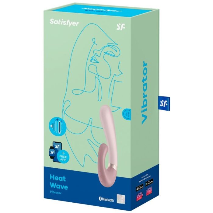 SATISFYER - HEAT WAVE VIBRADOR APP ROSA - CandyHot - Foto 4