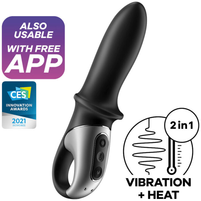 SATISFYER - HOT PASSION VIBRADOR ANAL APP NEGRO - CandyHot - Foto 1