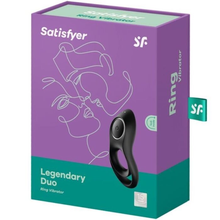 SATISFYER - LEGENDARY DUO ANILLO VIBRADOR NEGRO - CandyHot - Foto 4