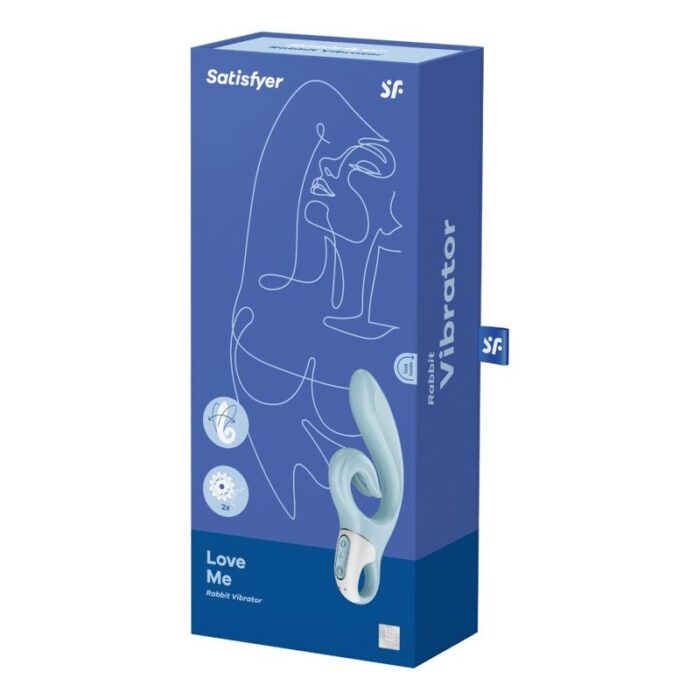 SATISFYER - LOVE ME VIBRADOR RABBIT AZUL - CandyHot - Foto 5