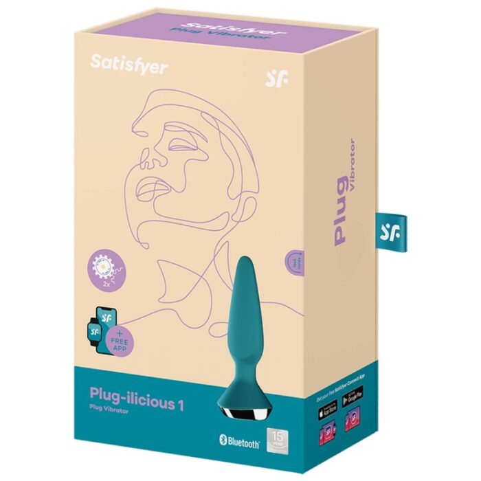 SATISFYER - PLUG ILICIOUS 1 PLUG VIBRADOR VERDE - CandyHot - Foto 5