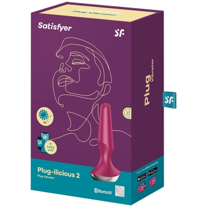 SATISFYER - PLUG ILICIOUS 2 PLUG VIBRADOR BERRY - CandyHot - Foto 5