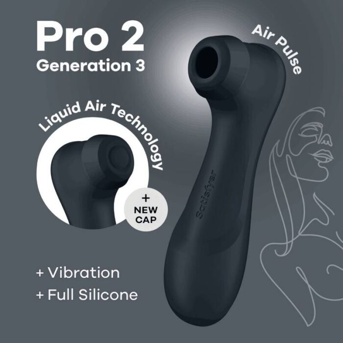 SATISFYER - PRO 2 GENERACIÓN 3 LIQUID AIR TECHNOLOGY NEGRO - CandyHot - Foto 5