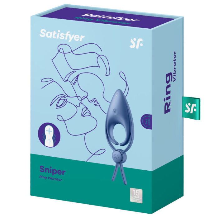 SATISFYER - SNIPER ANILLO VIBRADOR AZUL - CandyHot - Foto 3