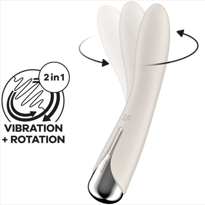 SATISFYER - SPINNING VIBE 1 VIBRADOR ROTADOR G-SPOT BEIGE - CandyHot - Foto 6