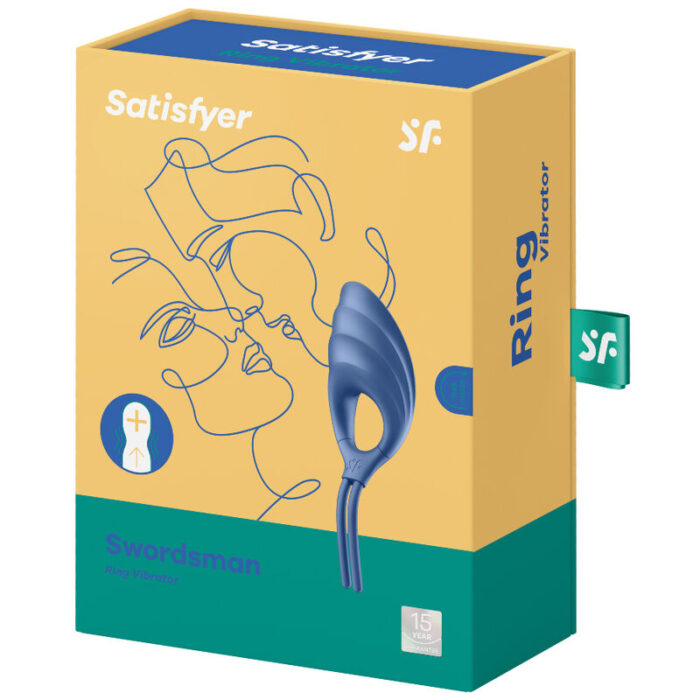 SATISFYER - SWORDSMAN ANILLO VIBRADOR AZUL - CandyHot - Foto 4