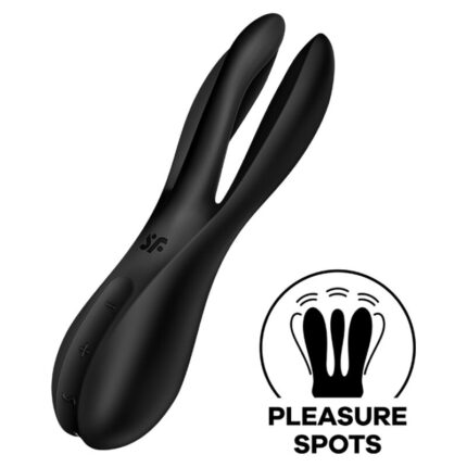 SATISFYER - THREESOME 2 VIBRADOR NEGRO - CandyHot - Foto 1