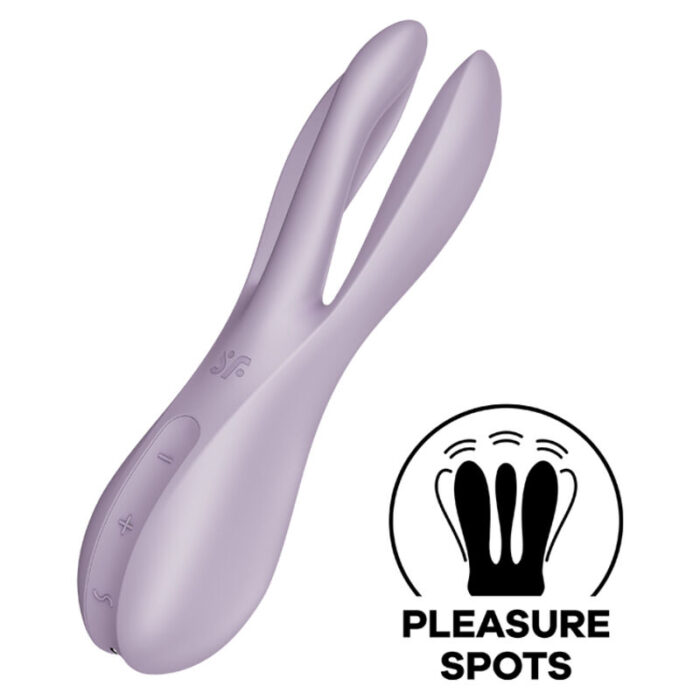 SATISFYER - THREESOME 2 VIBRADOR VIOLETA - CandyHot - Foto 1