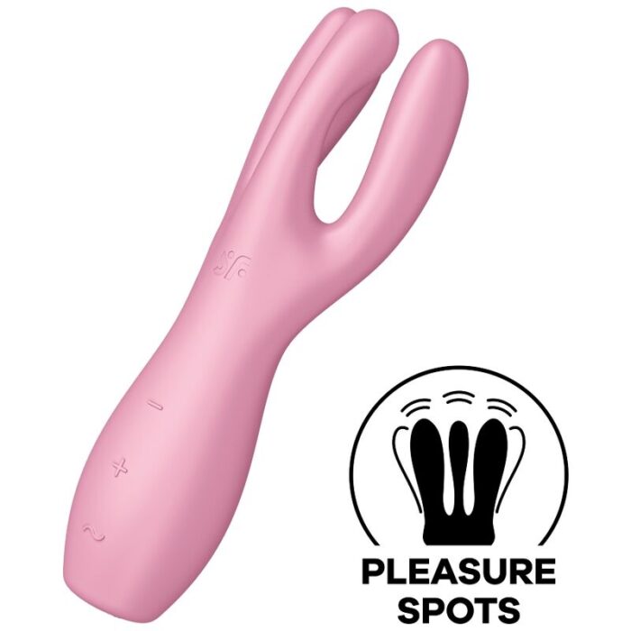SATISFYER - THREESOME 3 VIBRADOR ROSA - CandyHot - Foto 1
