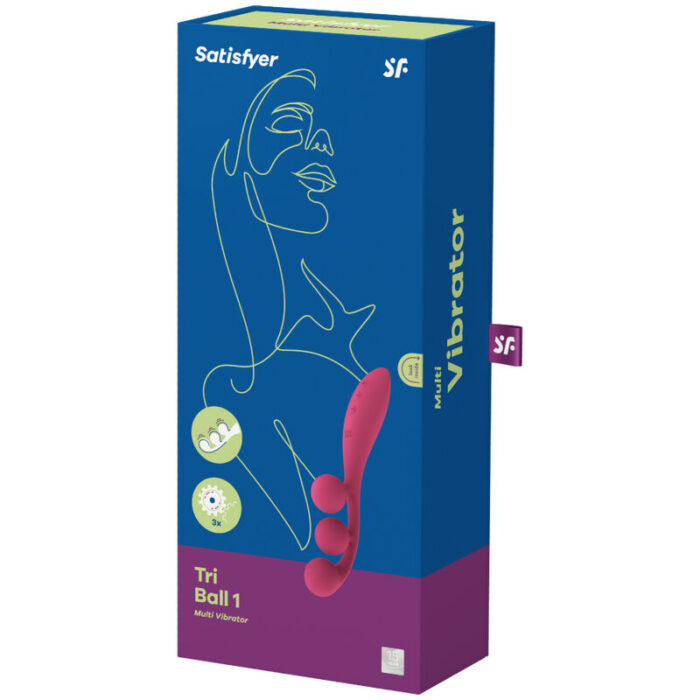 SATISFYER - TRI BALL 1 MULTI VIBRADOR ROJO - CandyHot - Foto 4