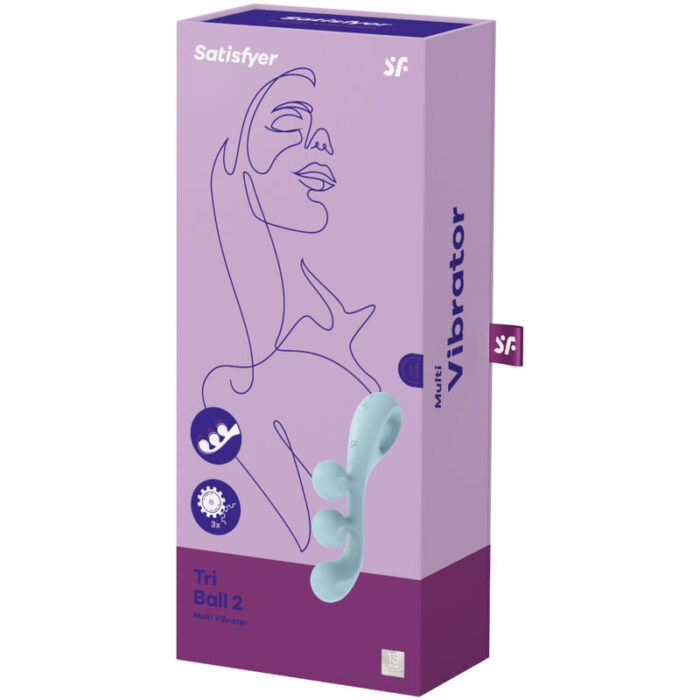 SATISFYER - TRI BALL 2 MULTI VIBRADOR AZUL - CandyHot - Foto 4