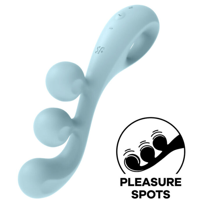 SATISFYER - TRI BALL 2 MULTI VIBRADOR AZUL - CandyHot - Foto 1