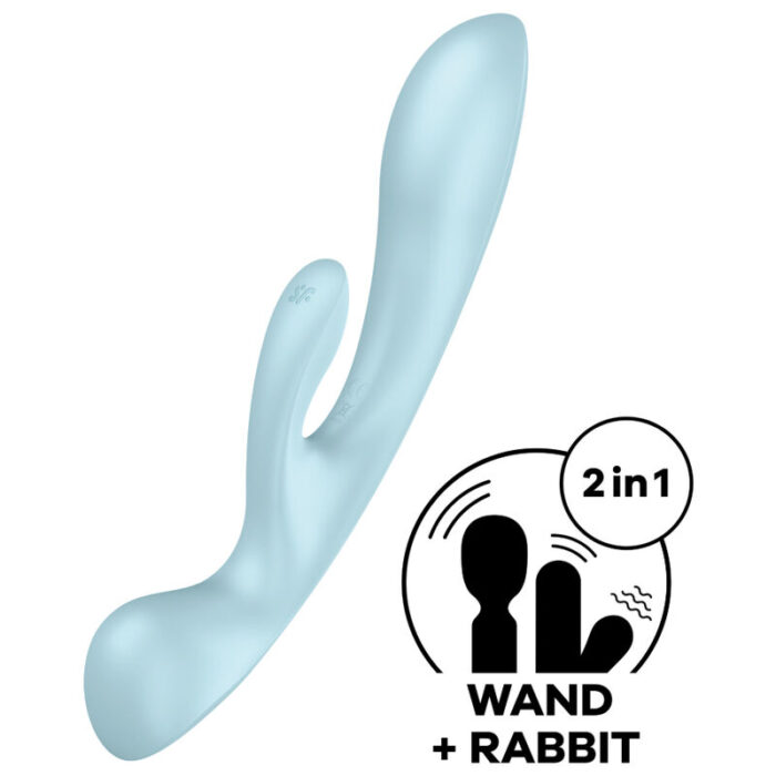 SATISFYER - TRIPLE OH VIBRADOR HÍBRIDO AZUL - CandyHot - Foto 3