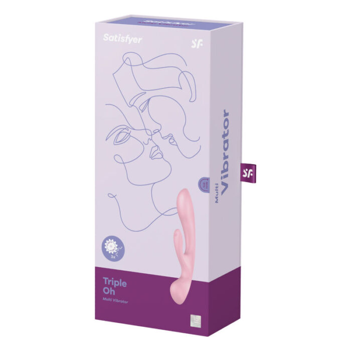 SATISFYER - TRIPLE OH VIBRADOR HÍBRIDO ROSA - CandyHot - Foto 4
