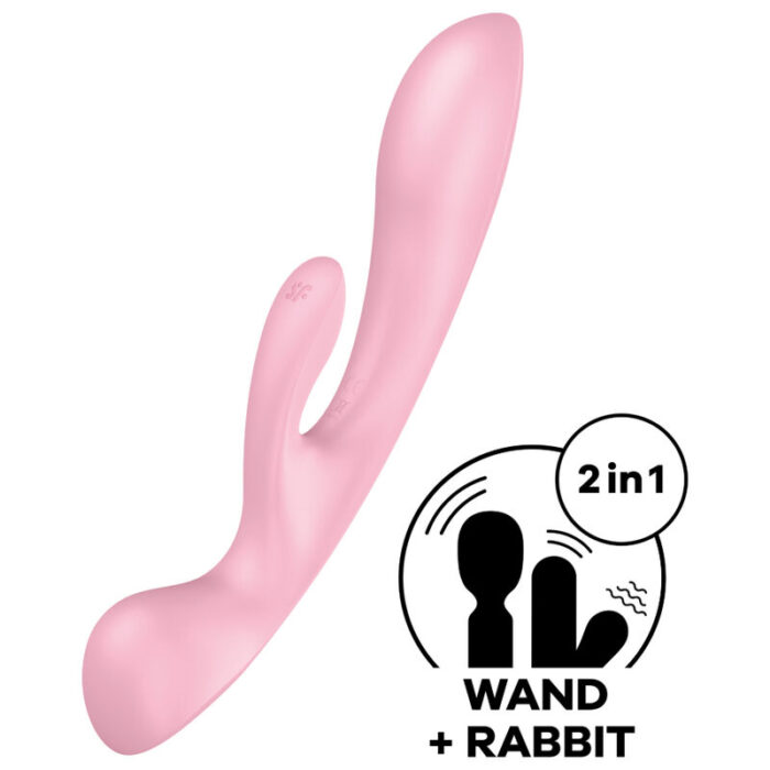 SATISFYER - TRIPLE OH VIBRADOR HÍBRIDO ROSA - CandyHot - Foto 1