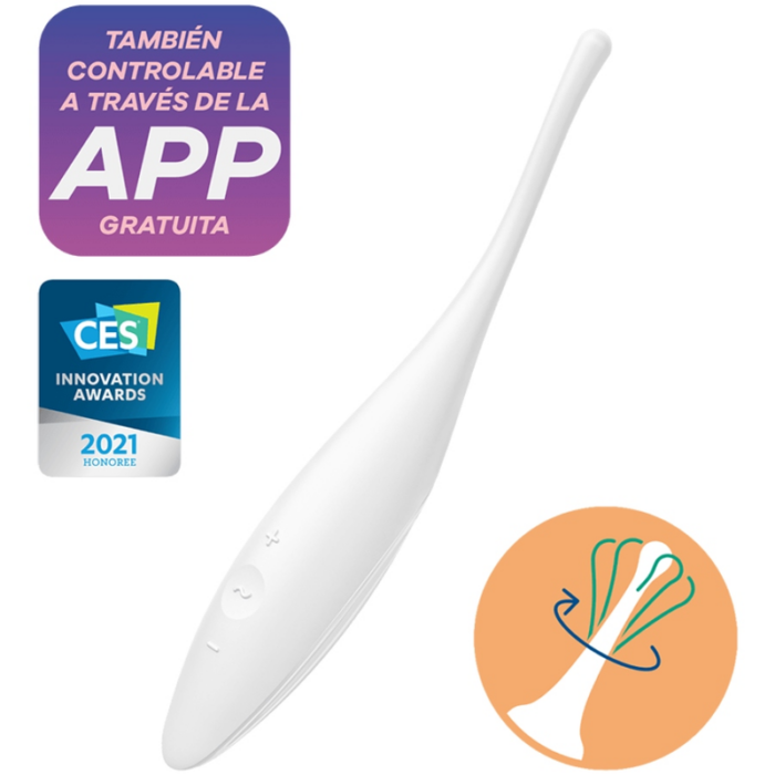 SATISFYER - TWIRLING JOY ESTIMULADOR CLITORIS BLANCO - CandyHot - Foto 1