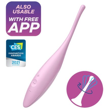 SATISFYER - TWIRLING JOY ESTIMULADOR CLITORIS ROSA - CandyHot - Foto 1