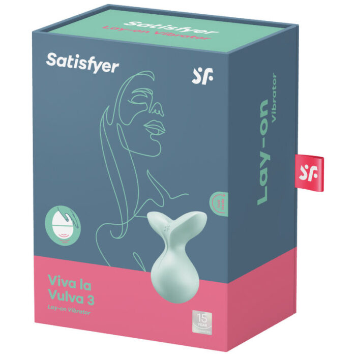 SATISFYER - VIVA LA VULVA 3 VIBRADOR LAY-ON VERDE - CandyHot - Foto 4
