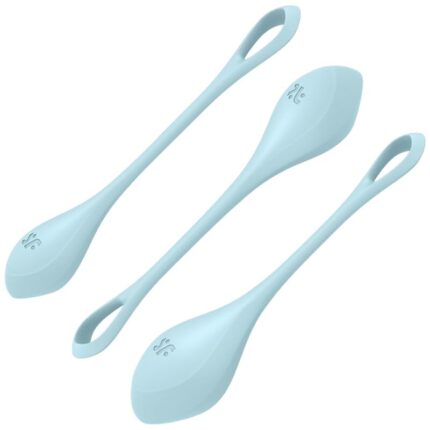 SATISFYER - YONI POWER 2 KIT DE ENTRENAMIENTO AZUL - CandyHot - Foto 1