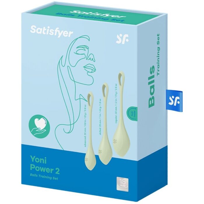 SATISFYER - YONI POWER 2 KIT DE ENTRENAMIENTO VERDE - CandyHot - Foto 3